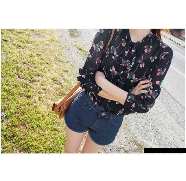 WT6074 Korea Fashion Top Black